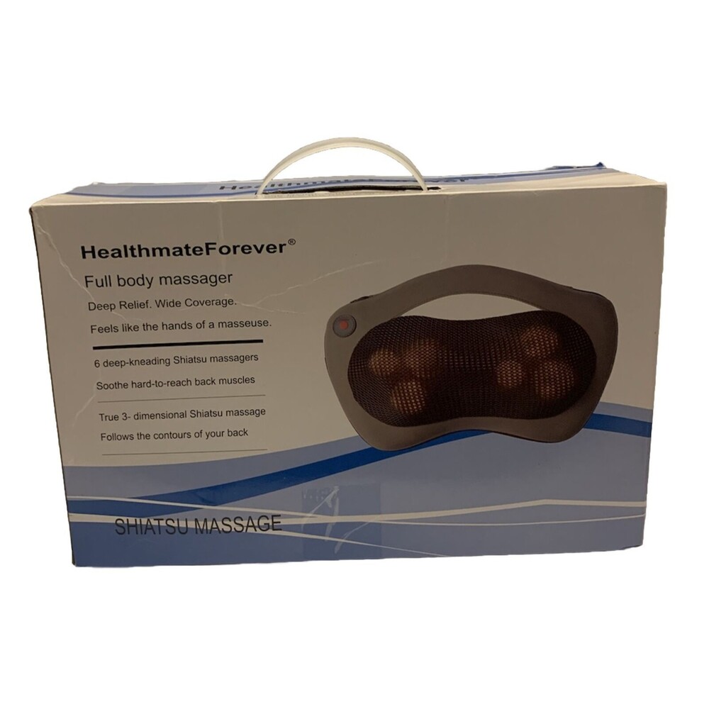 Healthmate Forever Shiatsu Back and Neck Massager - 6 Kneading Deep Tissue 3D.
